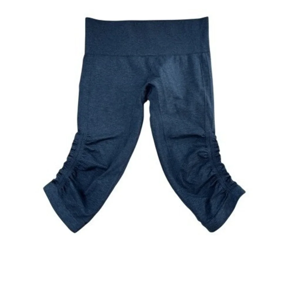 Lululemon Ebb & Flow Street Cropped Seamless Leggings‎ 6 Blue Activewear